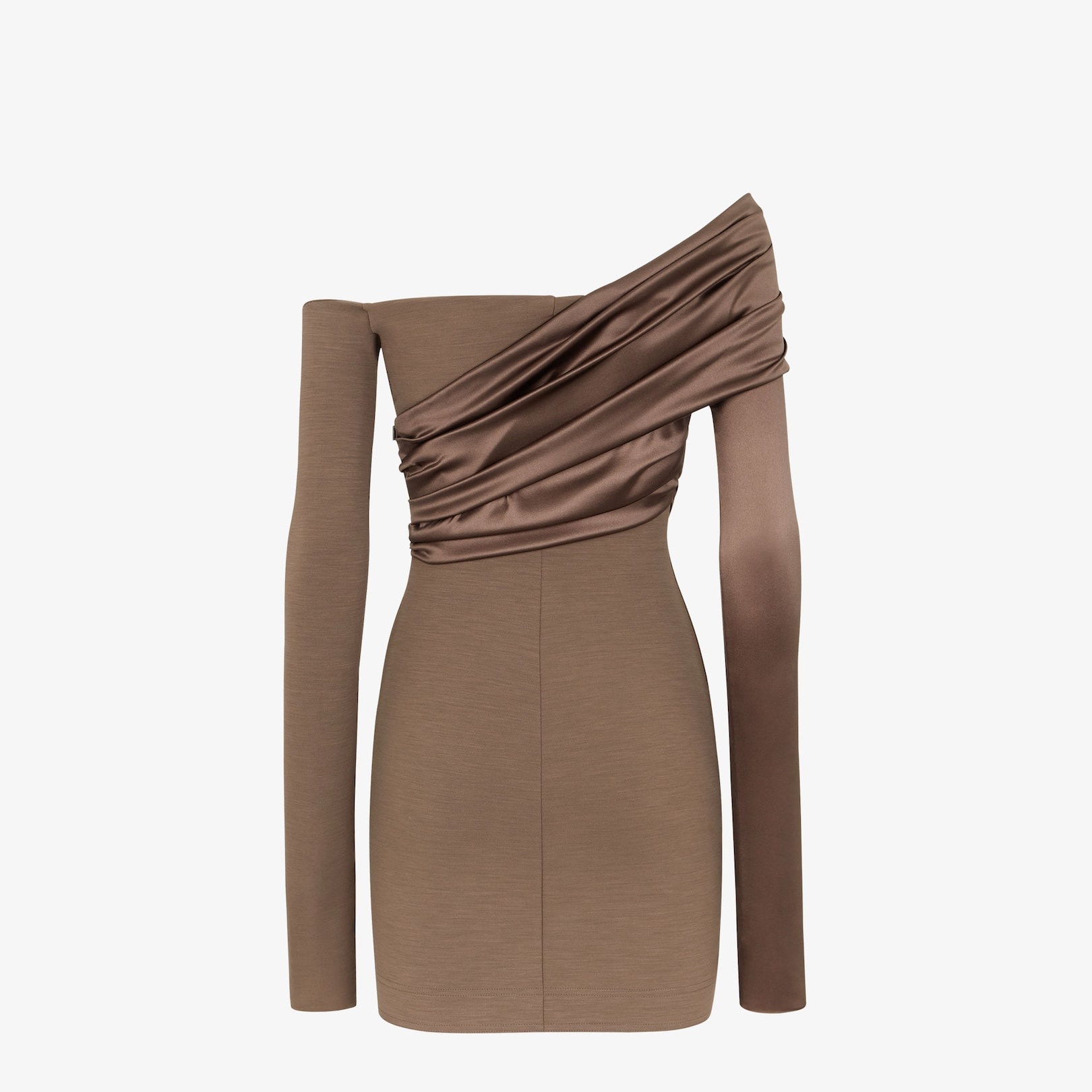 Brown jersey dress - 2