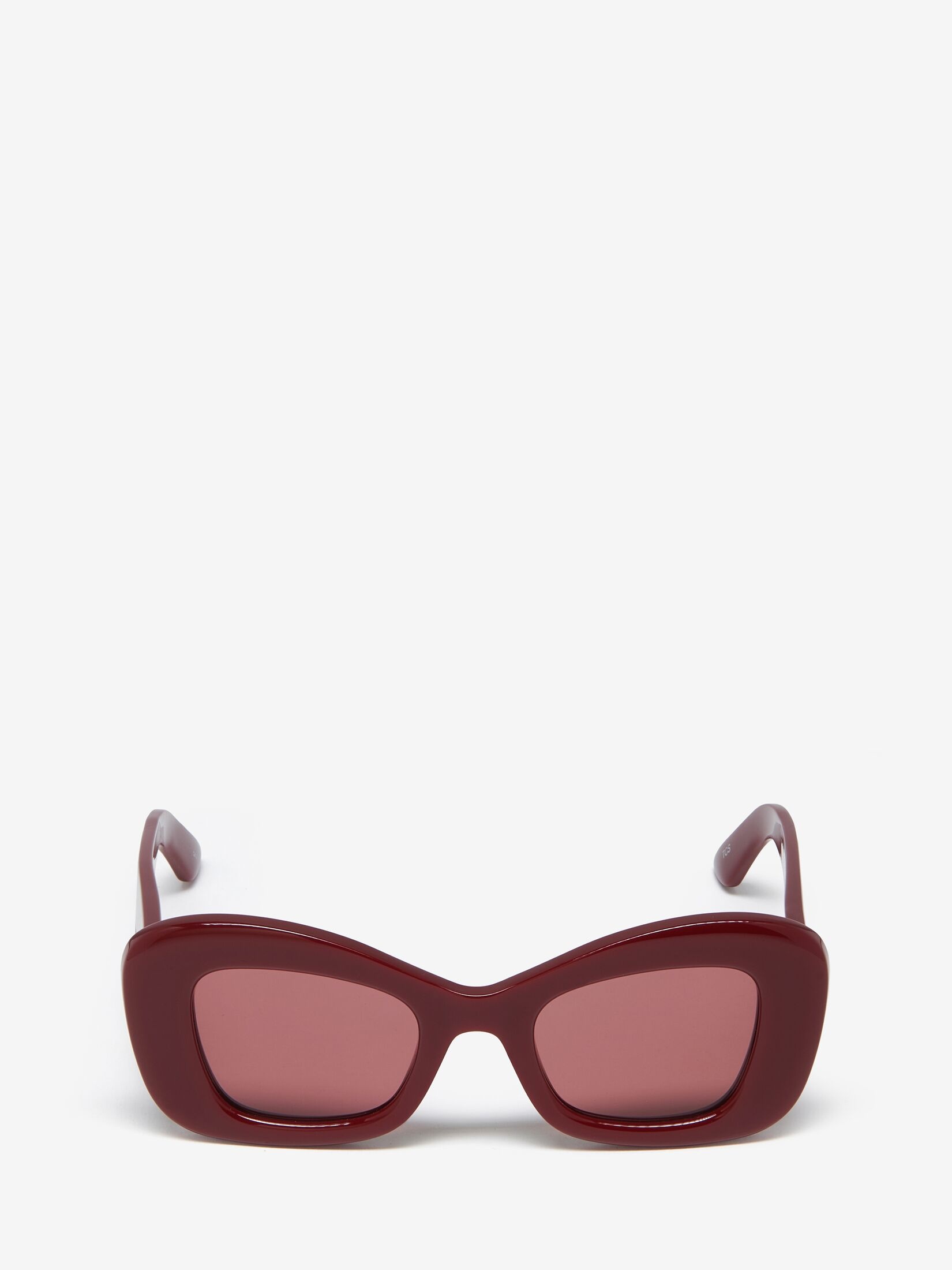 Women's Bold Cat-eye Sunglasses in Burgundy - 1