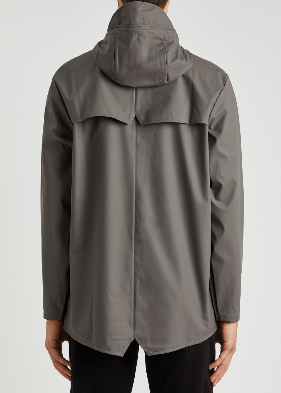 Short matte rubberised raincoat - 3