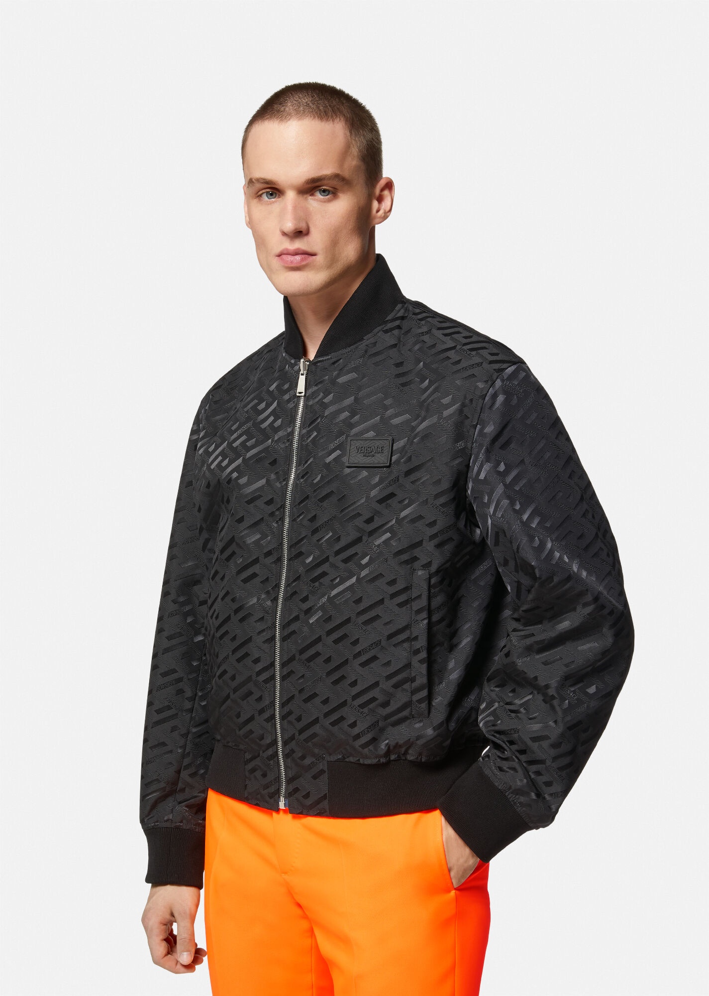 Reversible La Greca Bomber Jacket - 3