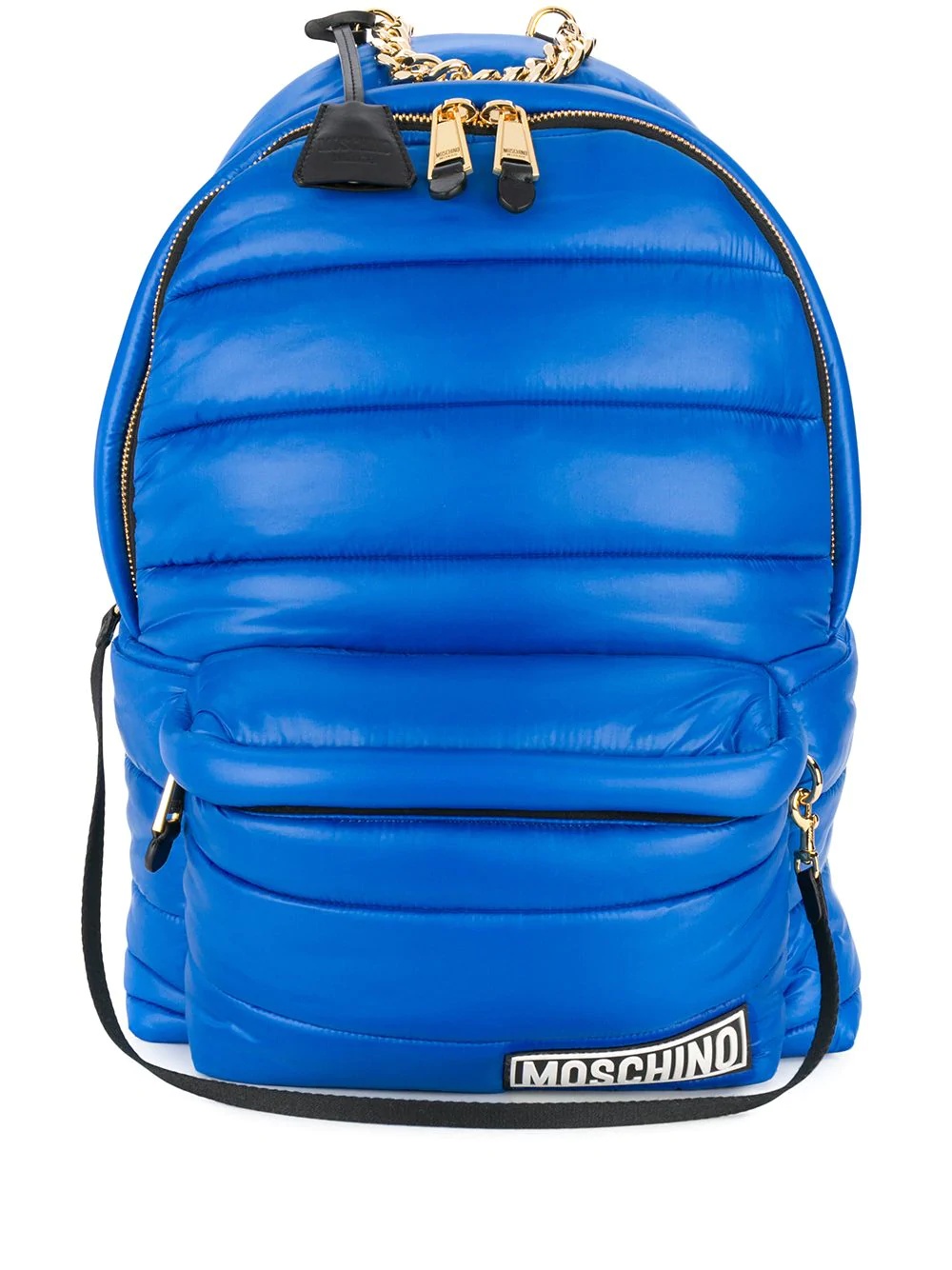 hood detailed padded backpack - 1