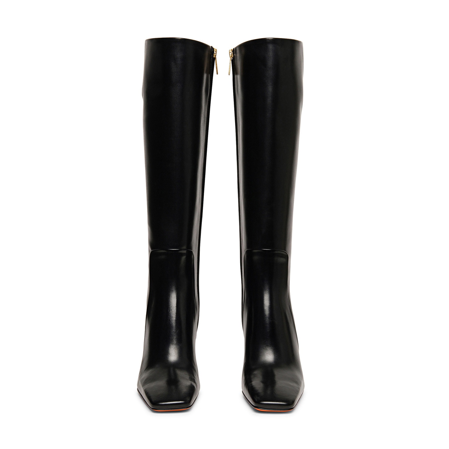 Women’s black leather high-heel boot - 4