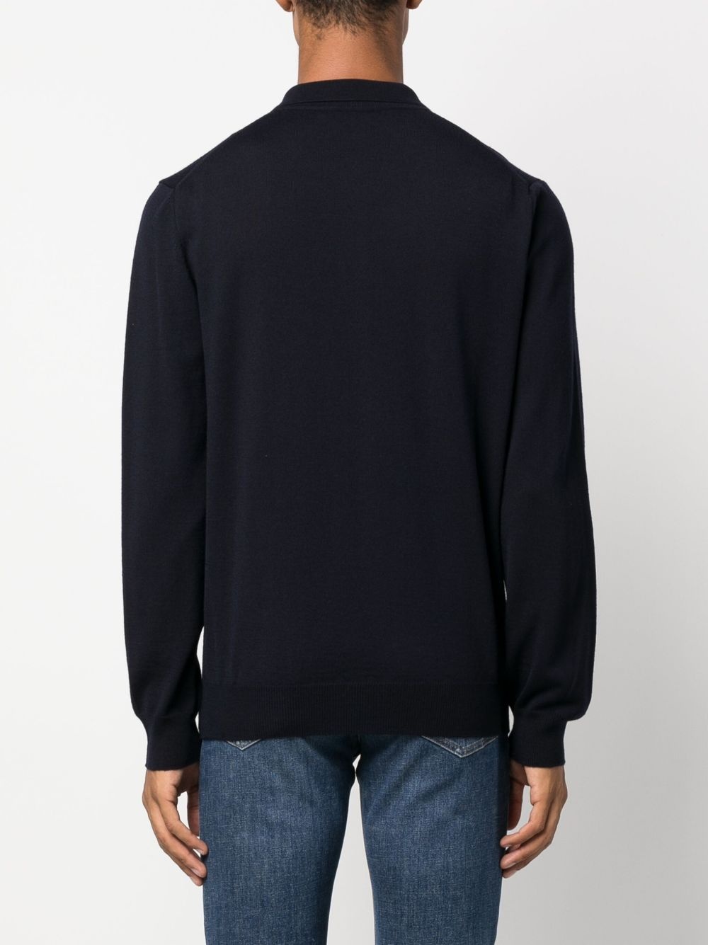 zip-up virgin-wool polo shirt - 4