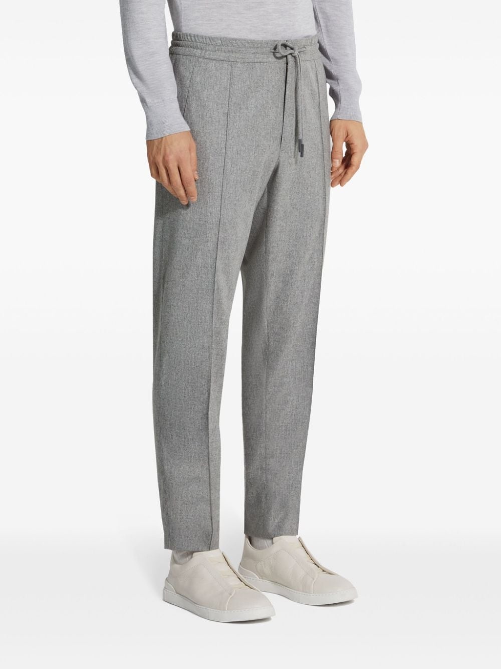 drawstring tapered trousers - 3