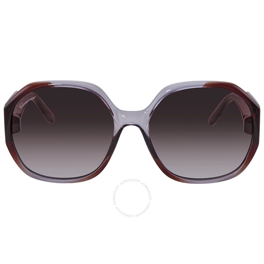 Salvatore Ferragamo Brown Gradient Geometric Ladies Sunglasses SF943S 546 60 - 1