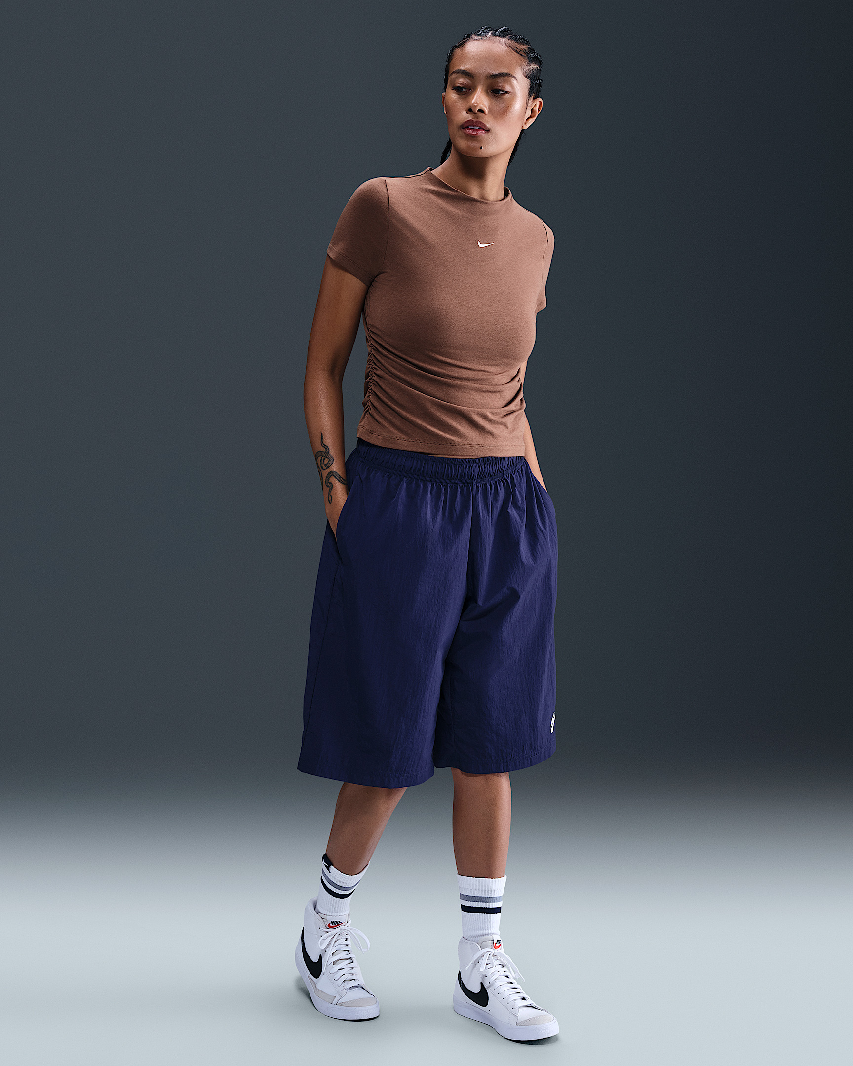 Nike Sportswear Chill Knit Women's Tight Short-Sleeve Mock-Neck Top - 4