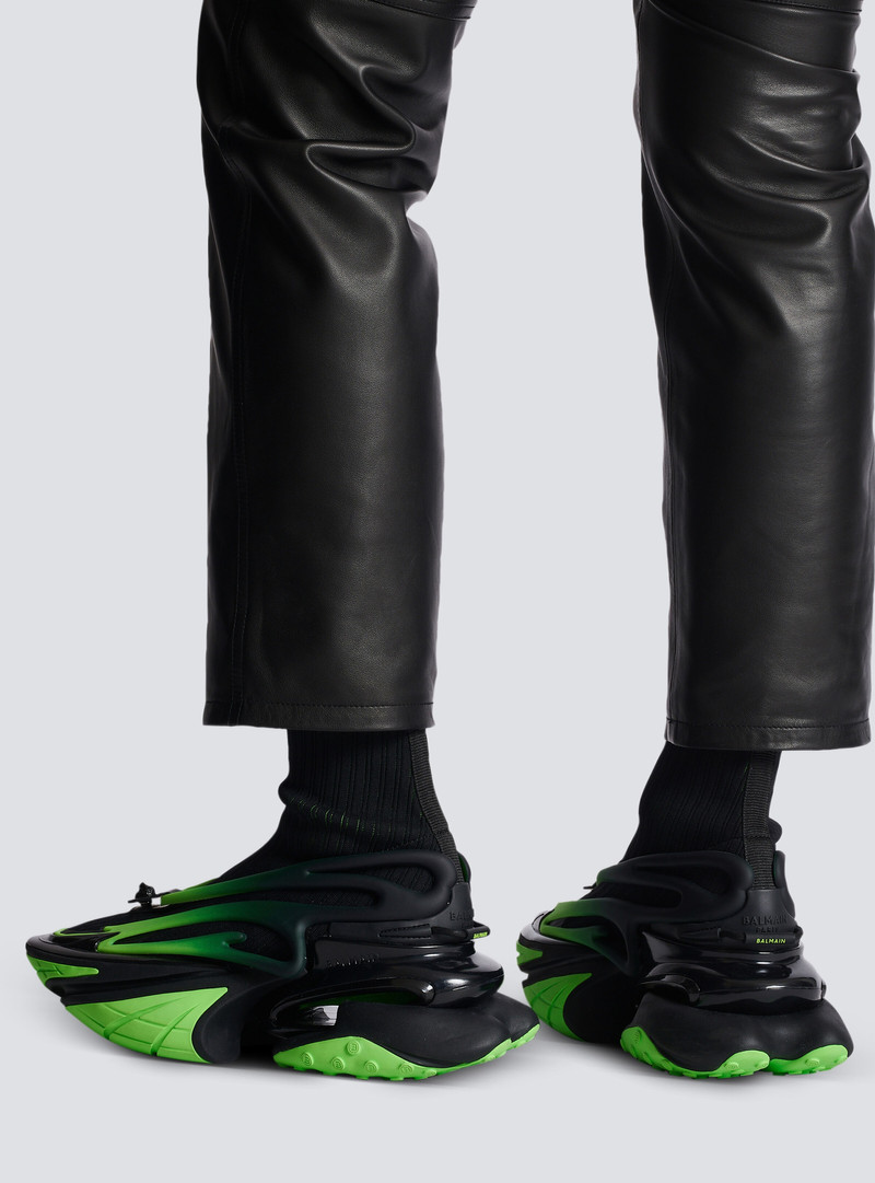 Balmain Unicorn high-top trainers in mesh and leather outlook