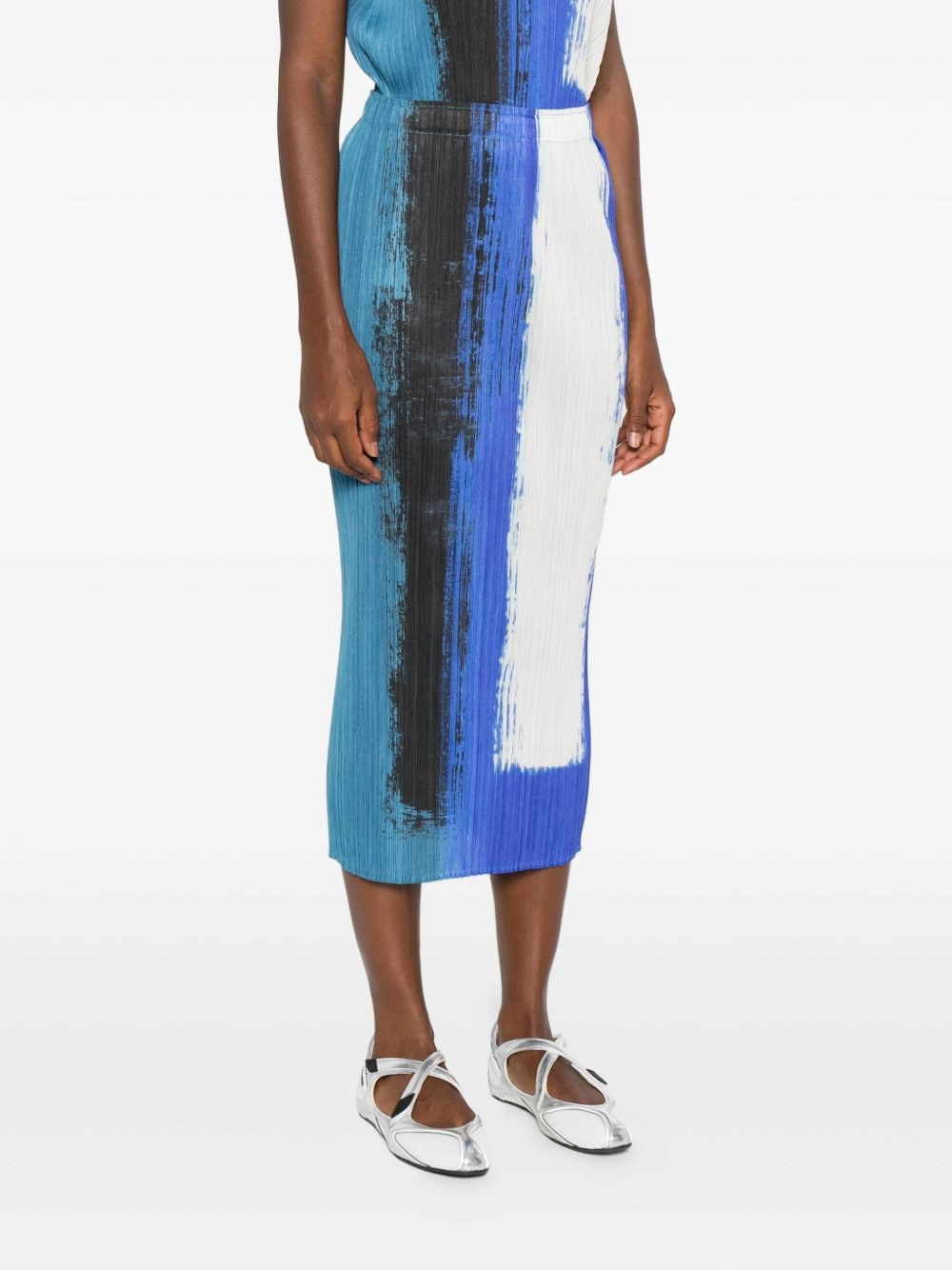 pleated straight skirt - 3