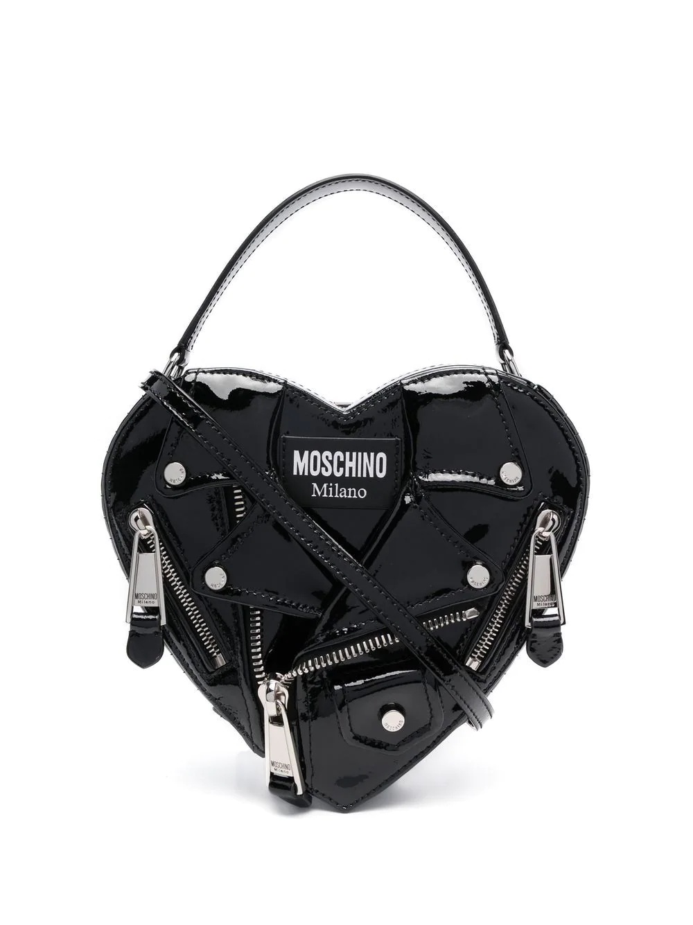 biker-jacket heart tote bag - 1