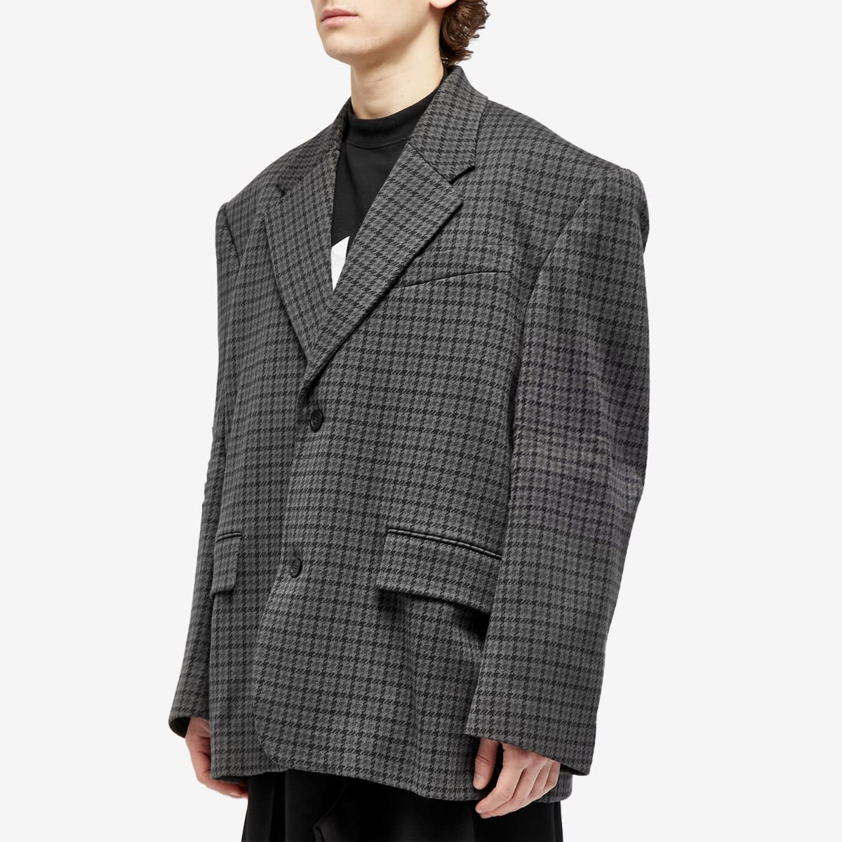 Balenciaga Houndstooth Oversized Tailored Jacket - 2