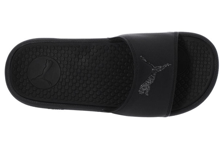 (WMNS) PUMA Cool Cat Sport Glitter Slipper Black/Silver 371017-02 - 4