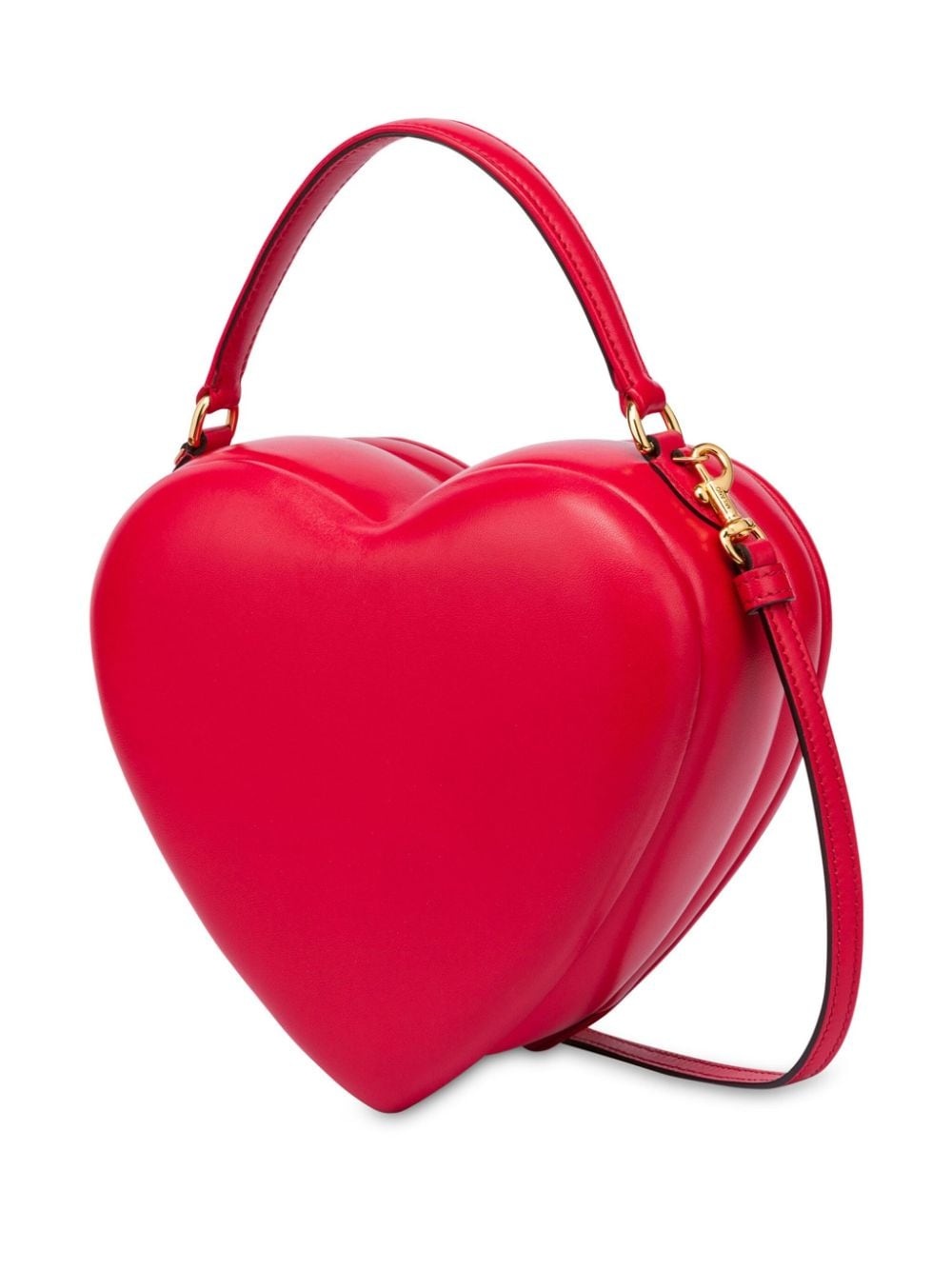 heart-shaped leather tote bag - 2