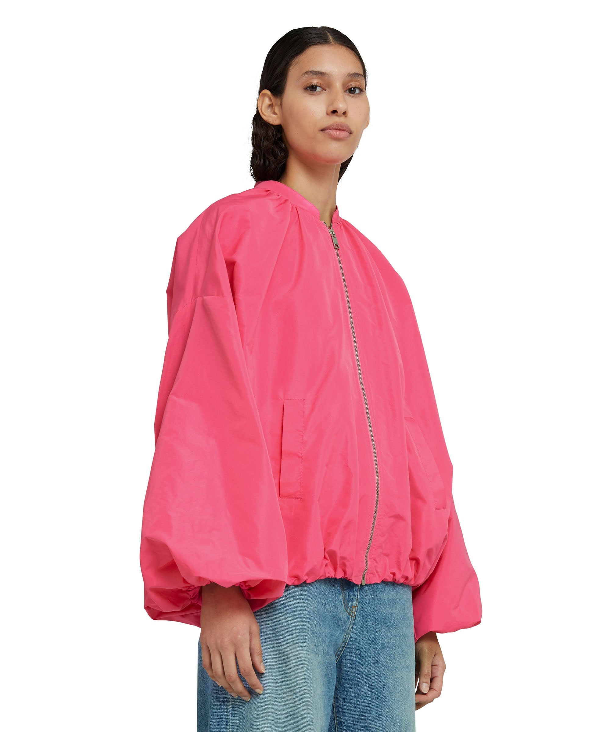 Taffeta jacket with balloon sleeves - 5