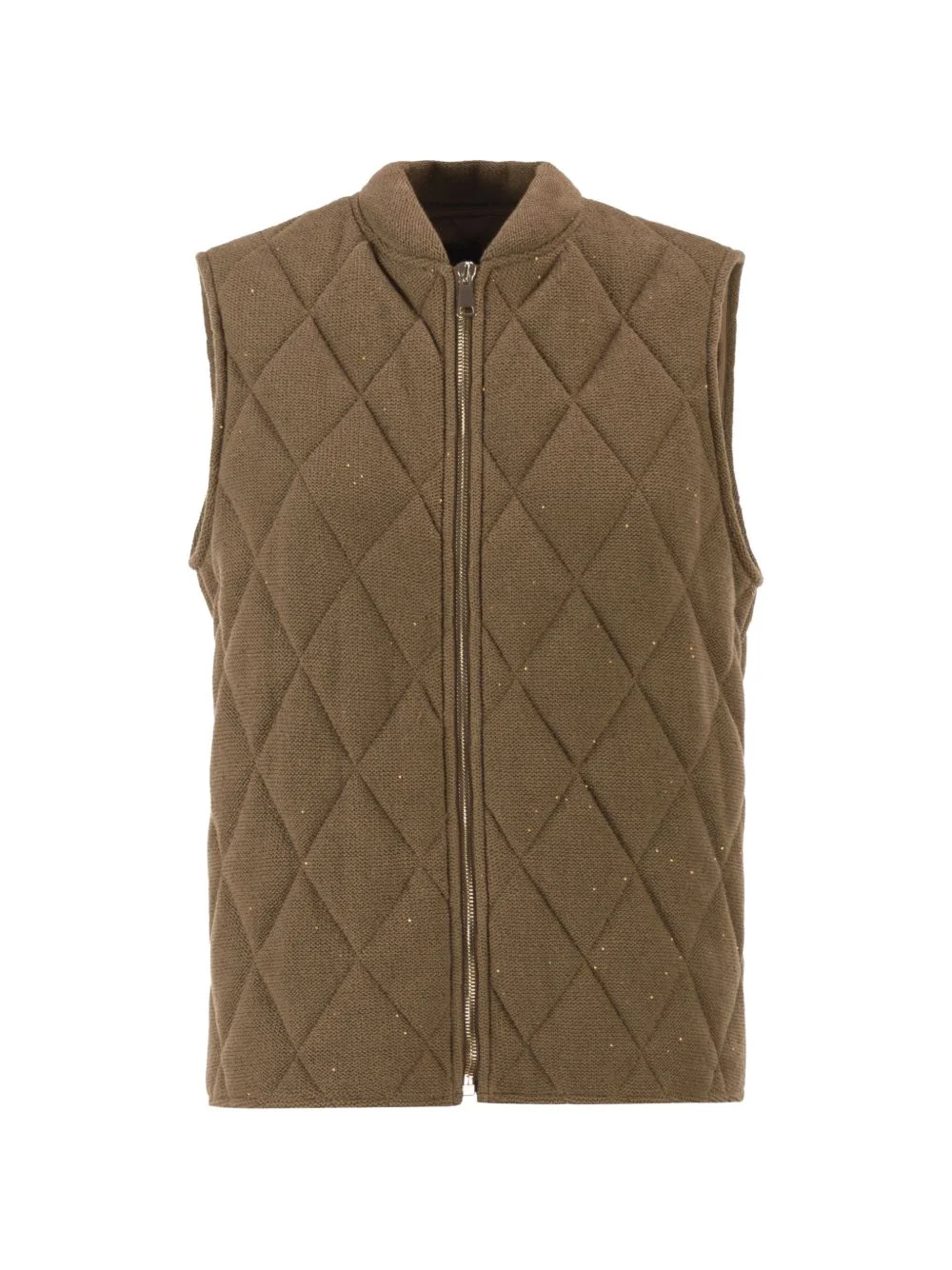 quilted-design sequin-embellished gilet - 1