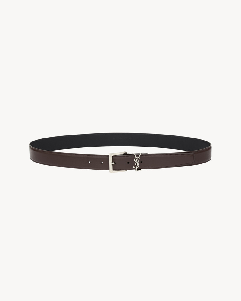 SAINT LAURENT CASSANDRE VADIM BELT IN SMOOTH LEATHER outlook