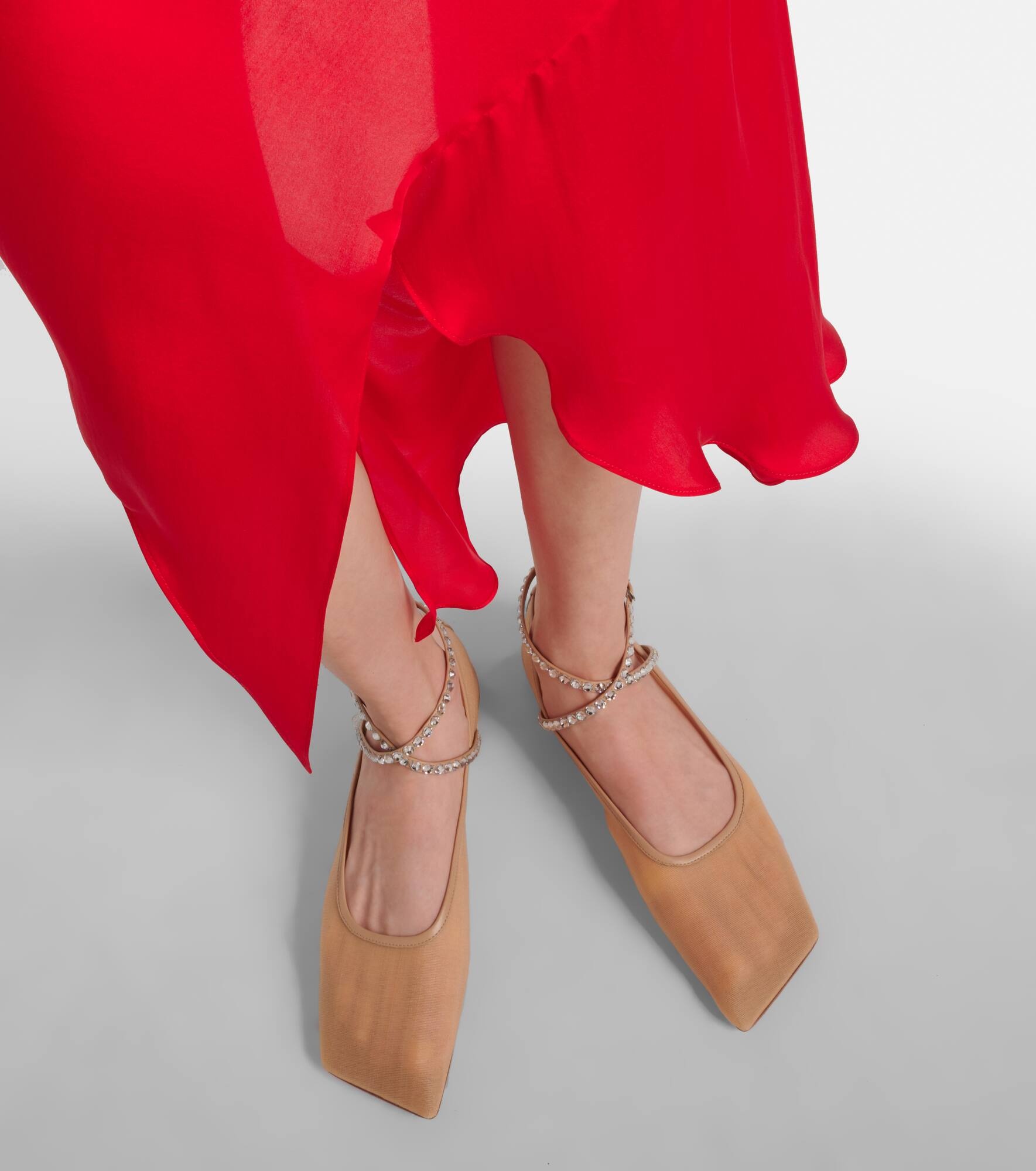 Ane embellished mesh ballet flats - 7