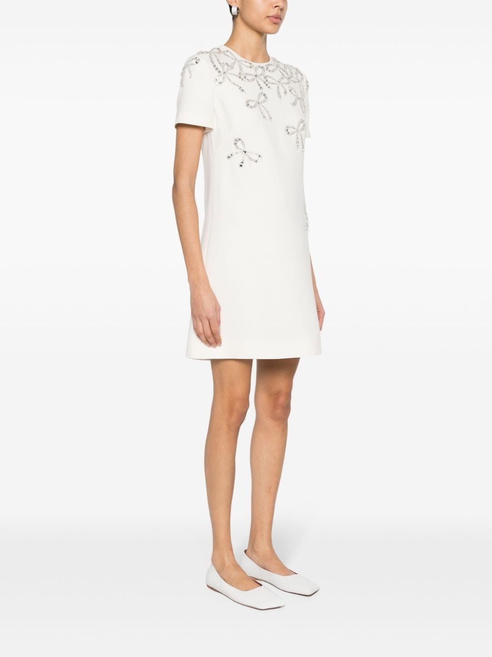 crystal-embellished mini dress - 3
