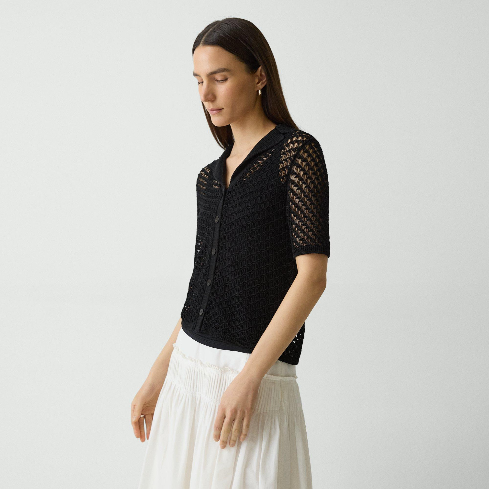Short-Sleeve Camp Shirt in Sheen Cotton - 3