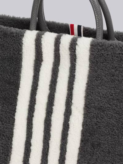 Thom Browne Curly Merino Shearling 4-Bar Squared Tote outlook