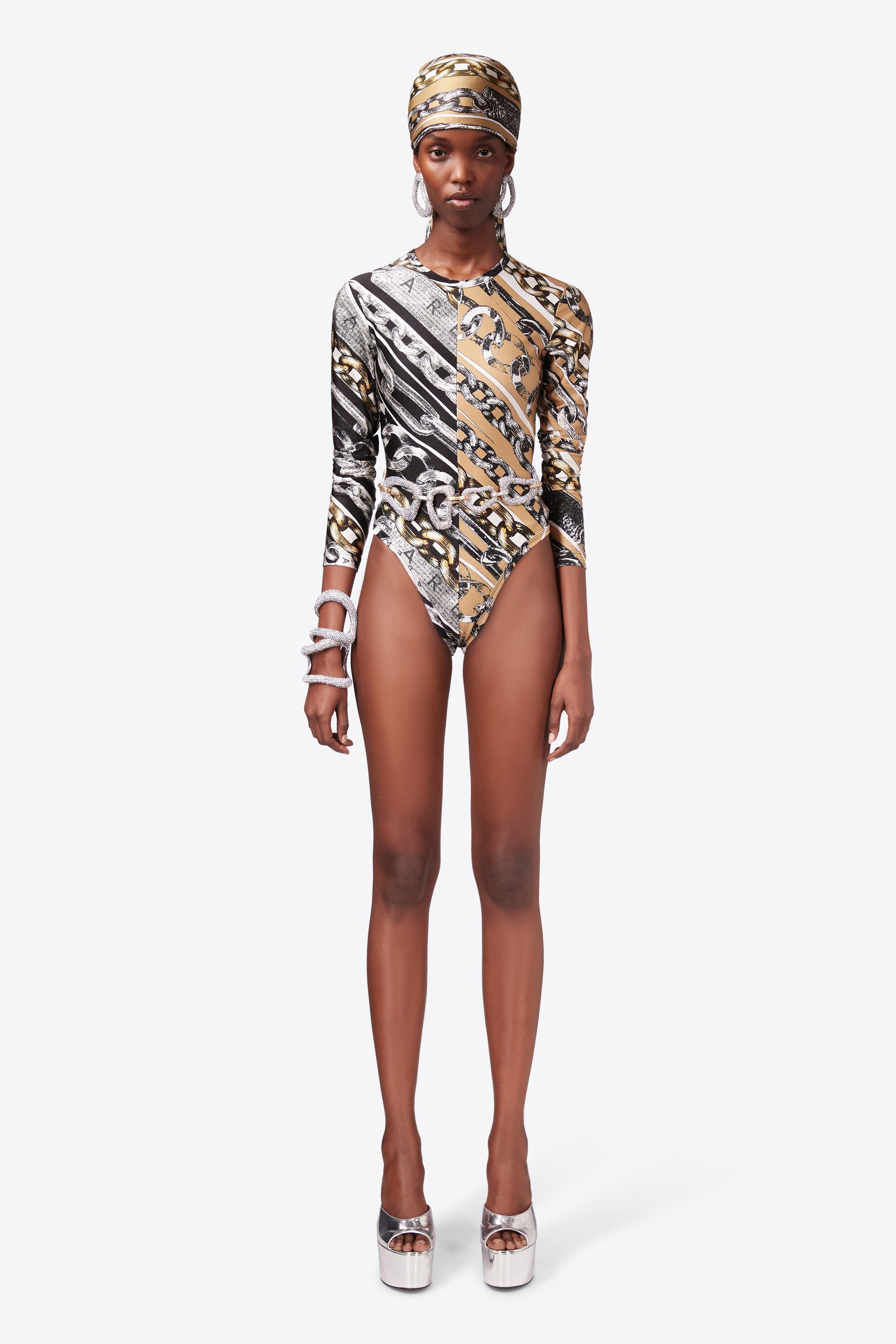 CHAIN PRINTED BODYSUIT - 3