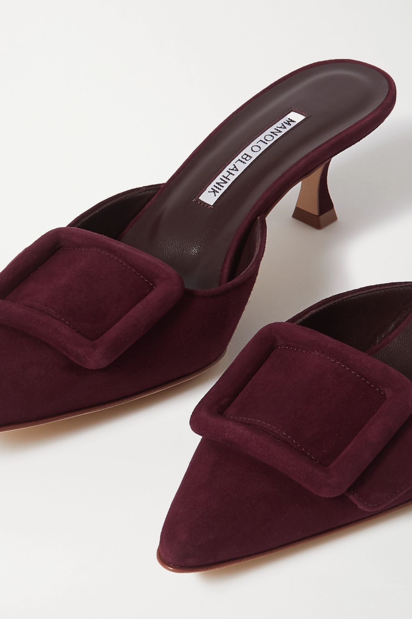 Maysale buckled suede mules - 4