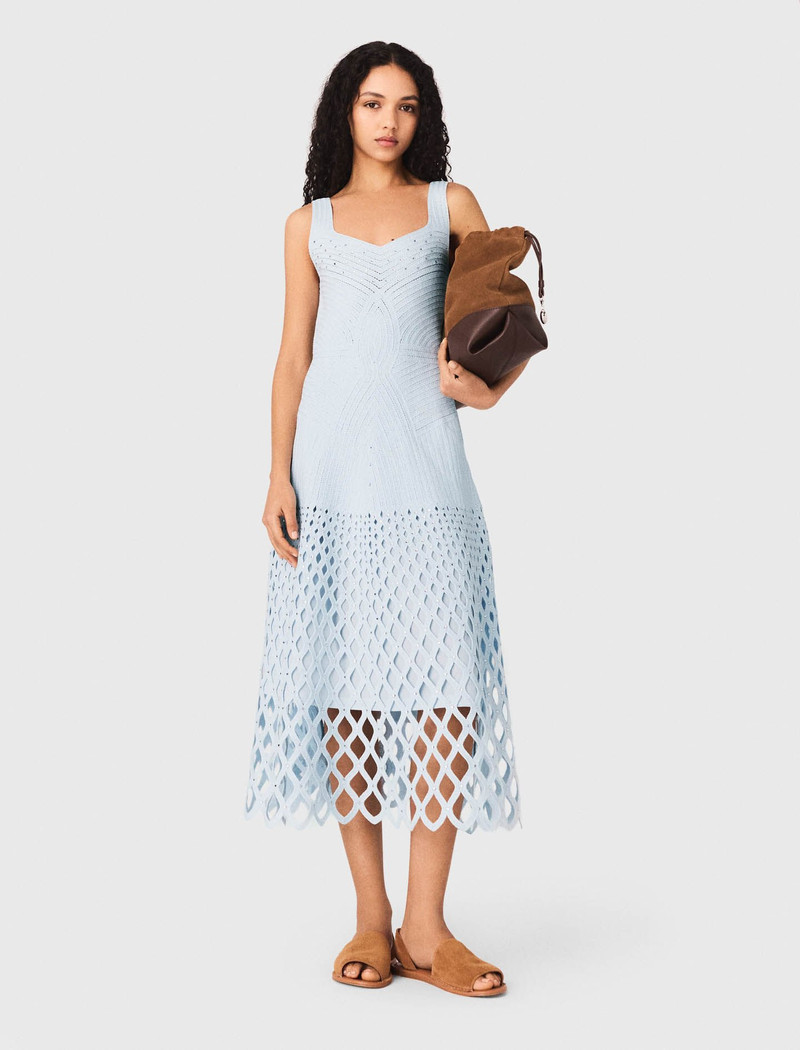 maje Crochet dress with removable lining outlook