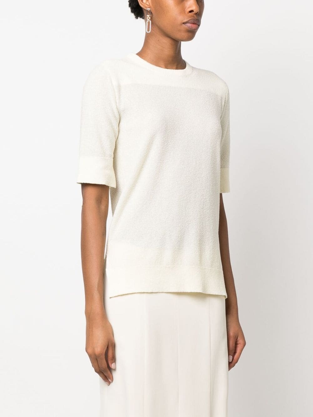 round-neck knitted T-shirt - 3