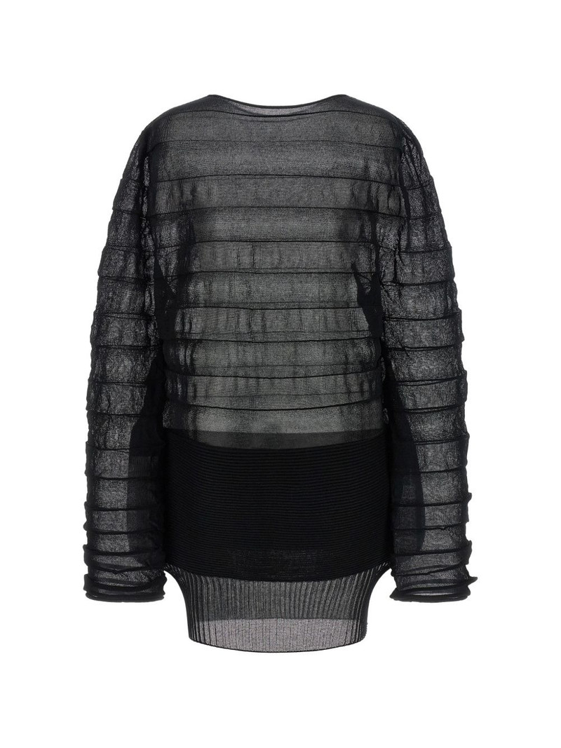 ISSEY MIYAKE asymmetrical-hem long-sleeve blouse outlook