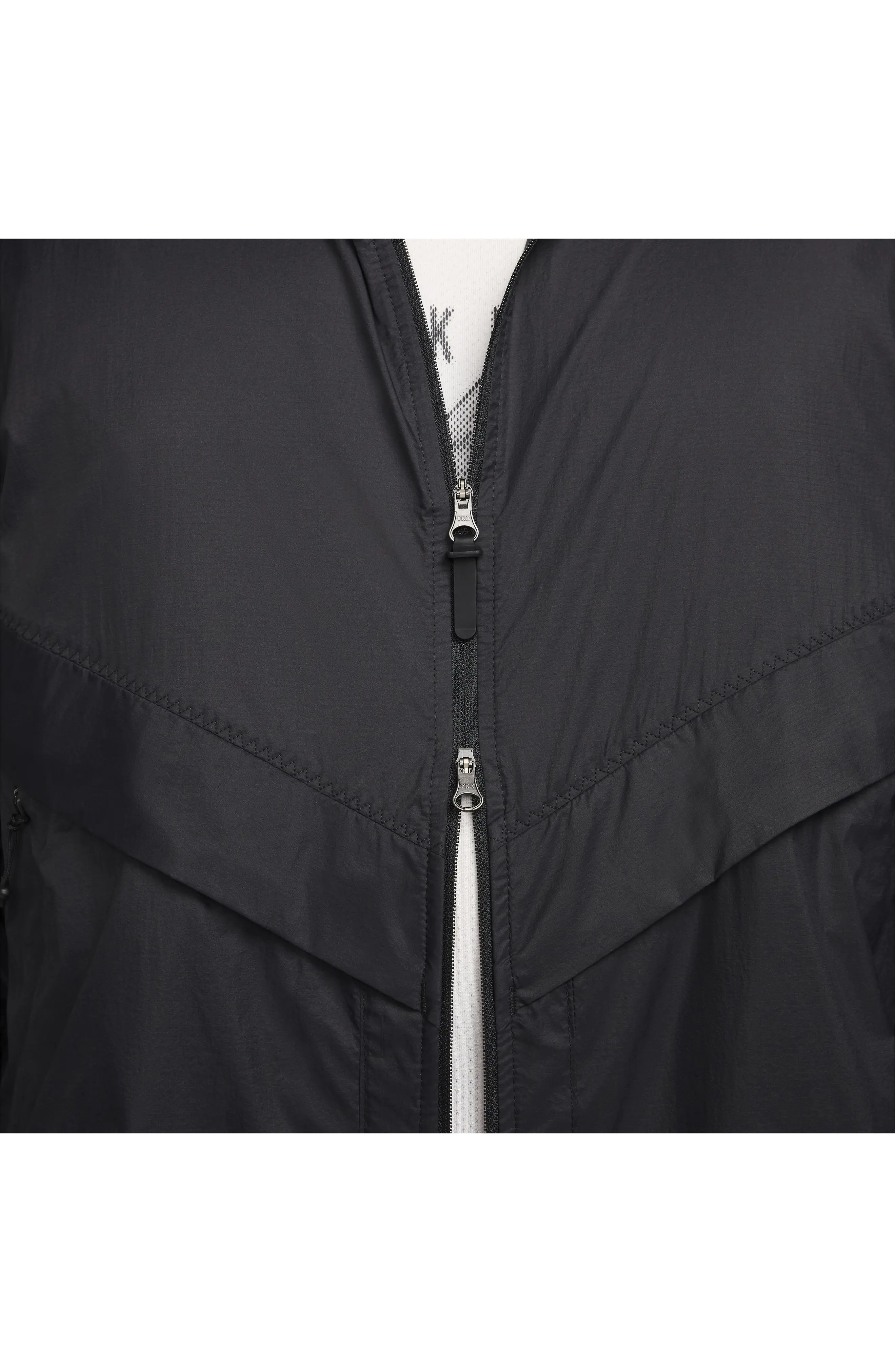 Running Division Hooded Nylon Running Jacket in Black/Black - 10