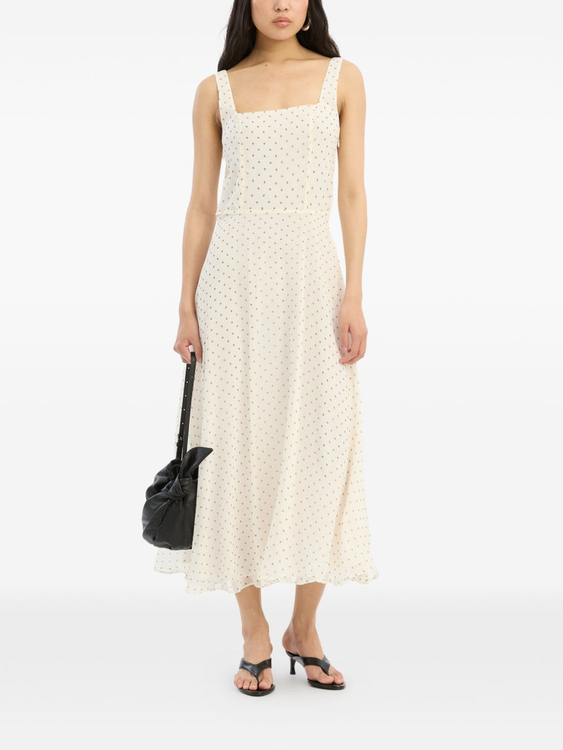 chiffon flared midi dress 1