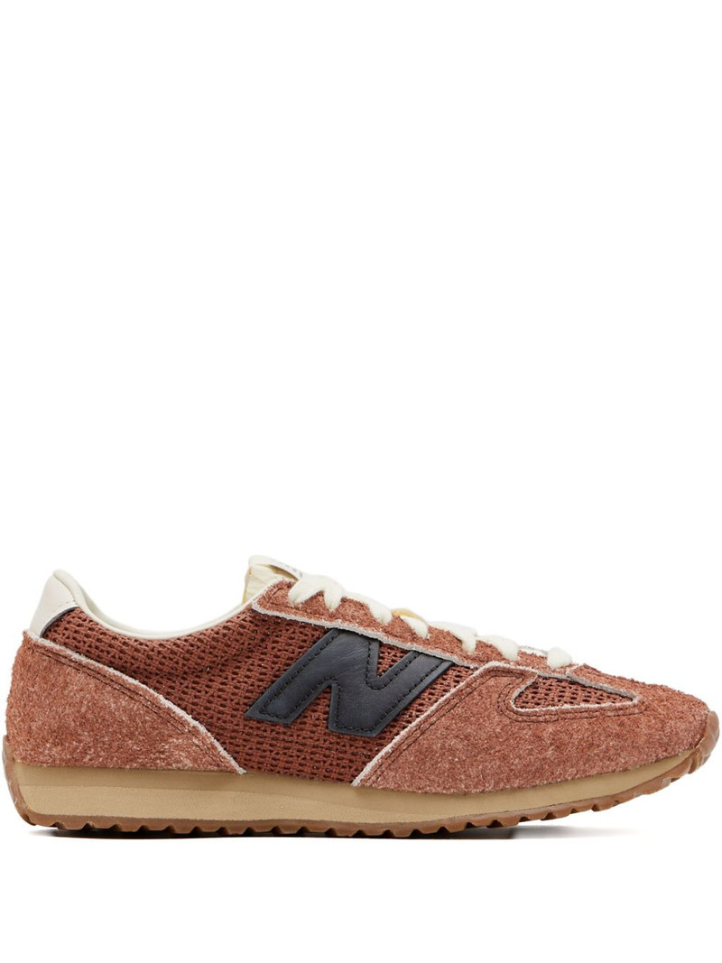 suede panelled sneakers 1