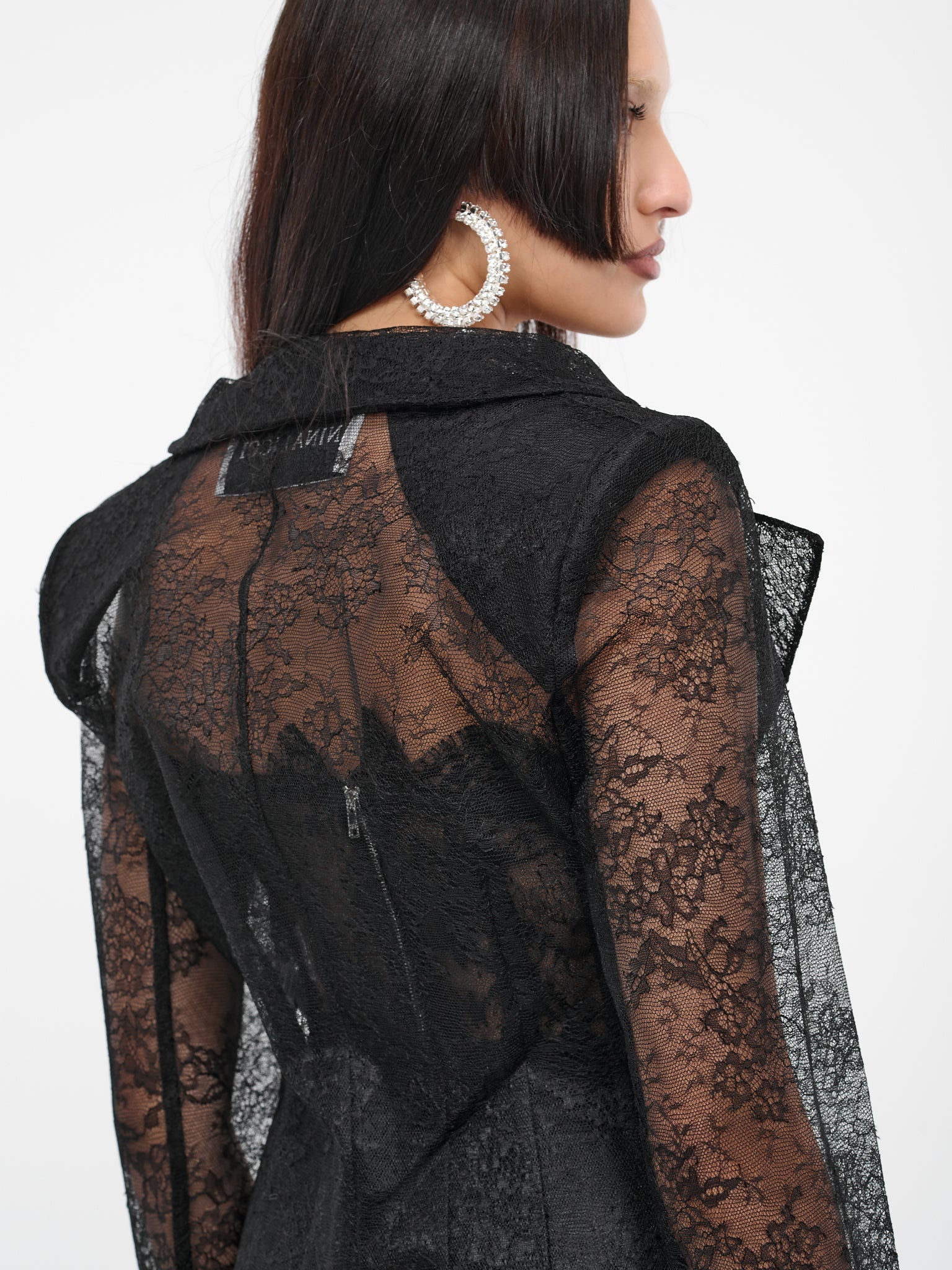 Lace Double-Breasted Blazer - 5
