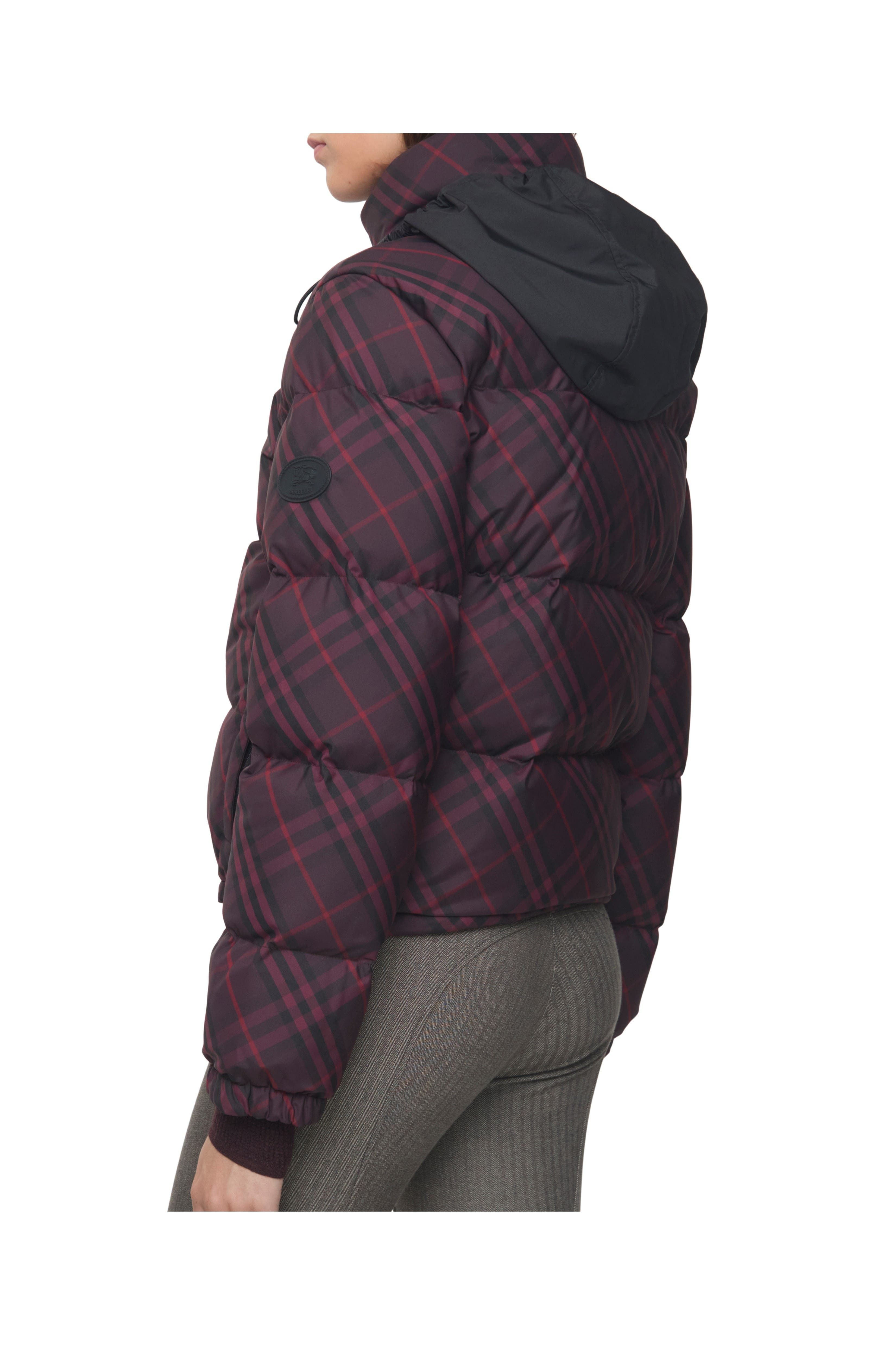 burberry Check Ambleside Puffer Jacket in Wine Red at Nordstrom - 4