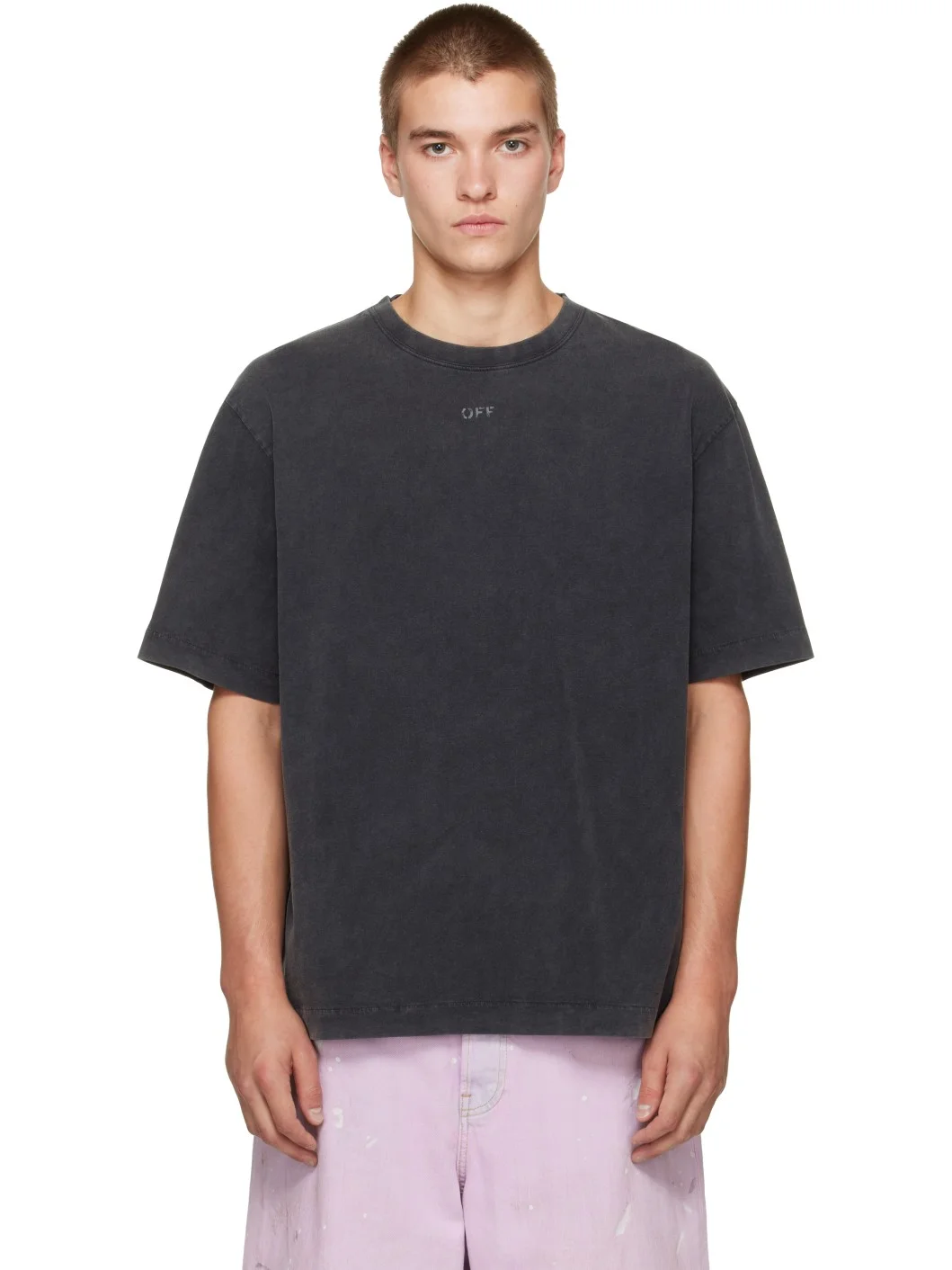 Black Swimming Face Skate S/S T-shirt - 1