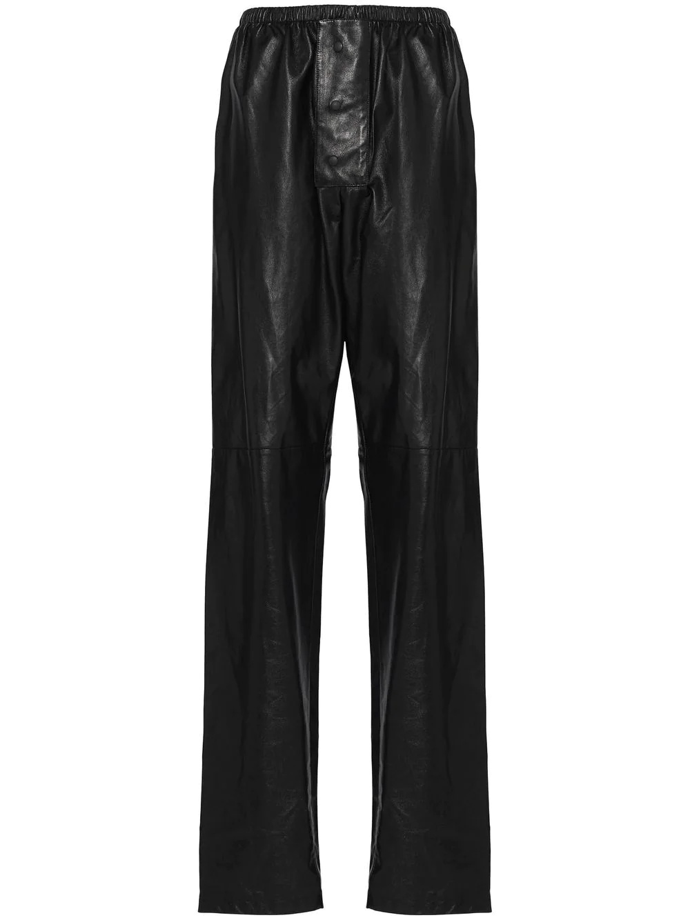 elasticated leather trousers - 1