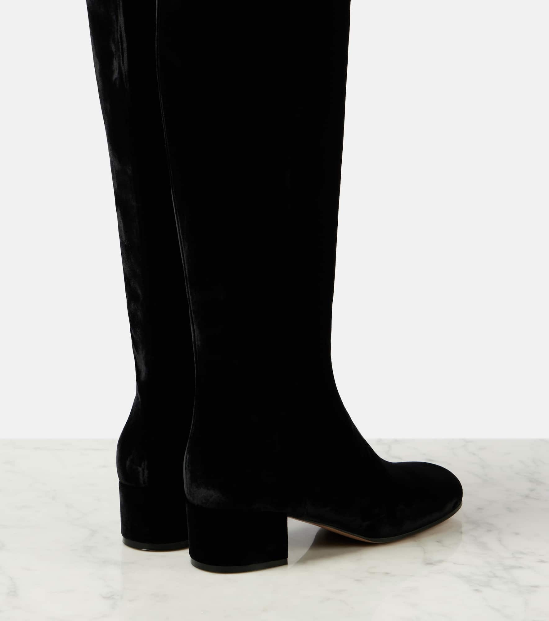Joelle 45 velvet knee-high boots - 2