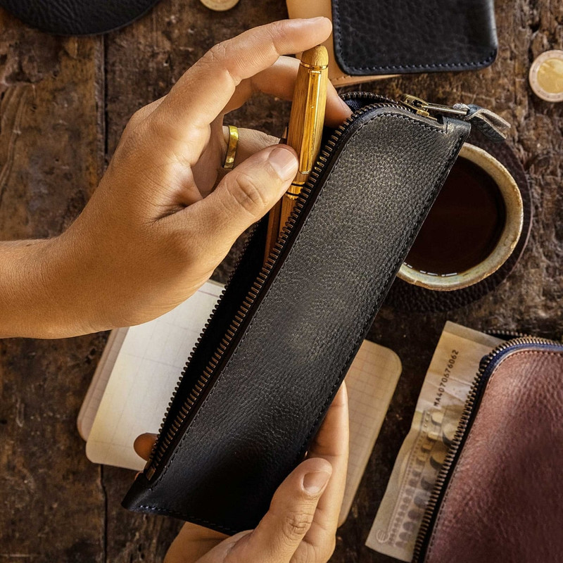 CANYON PENCIL CASE  -  AMBER BROWN 3