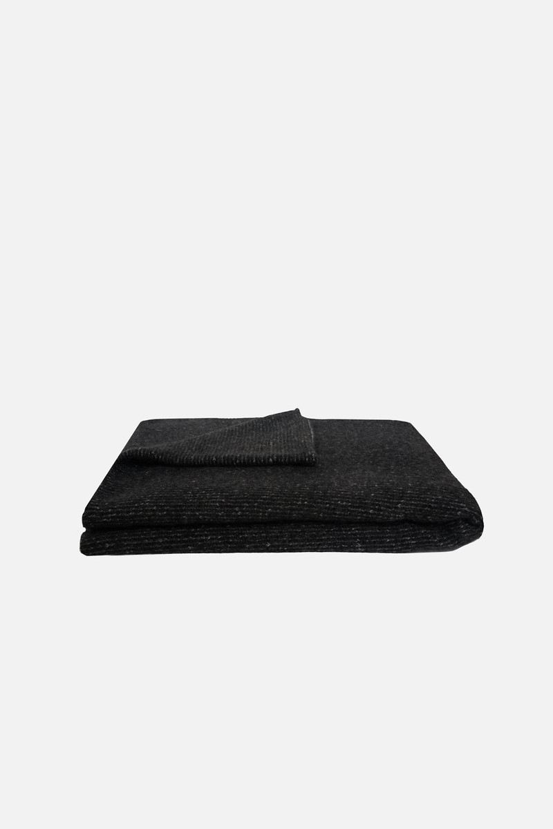The Elder Statesman CHALK STRIPE WOVEN THROW outlook