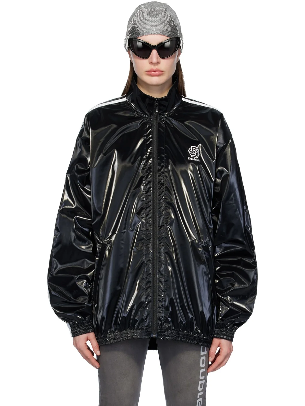 Black Zip Track Jacket - 1