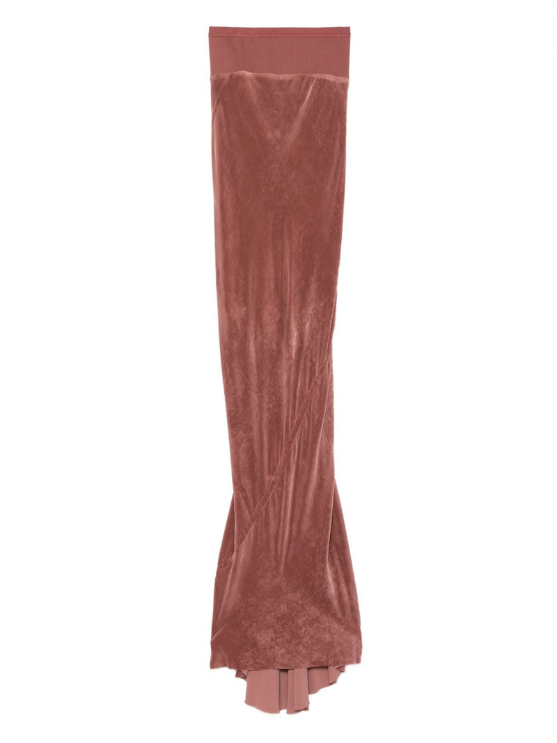 ribbed-waistband fishtail skirt 1