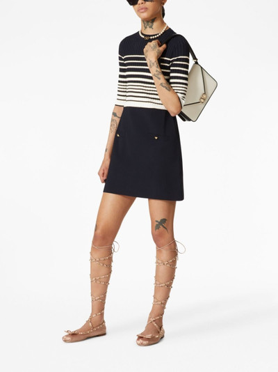 Valentino striped knitted minidress outlook