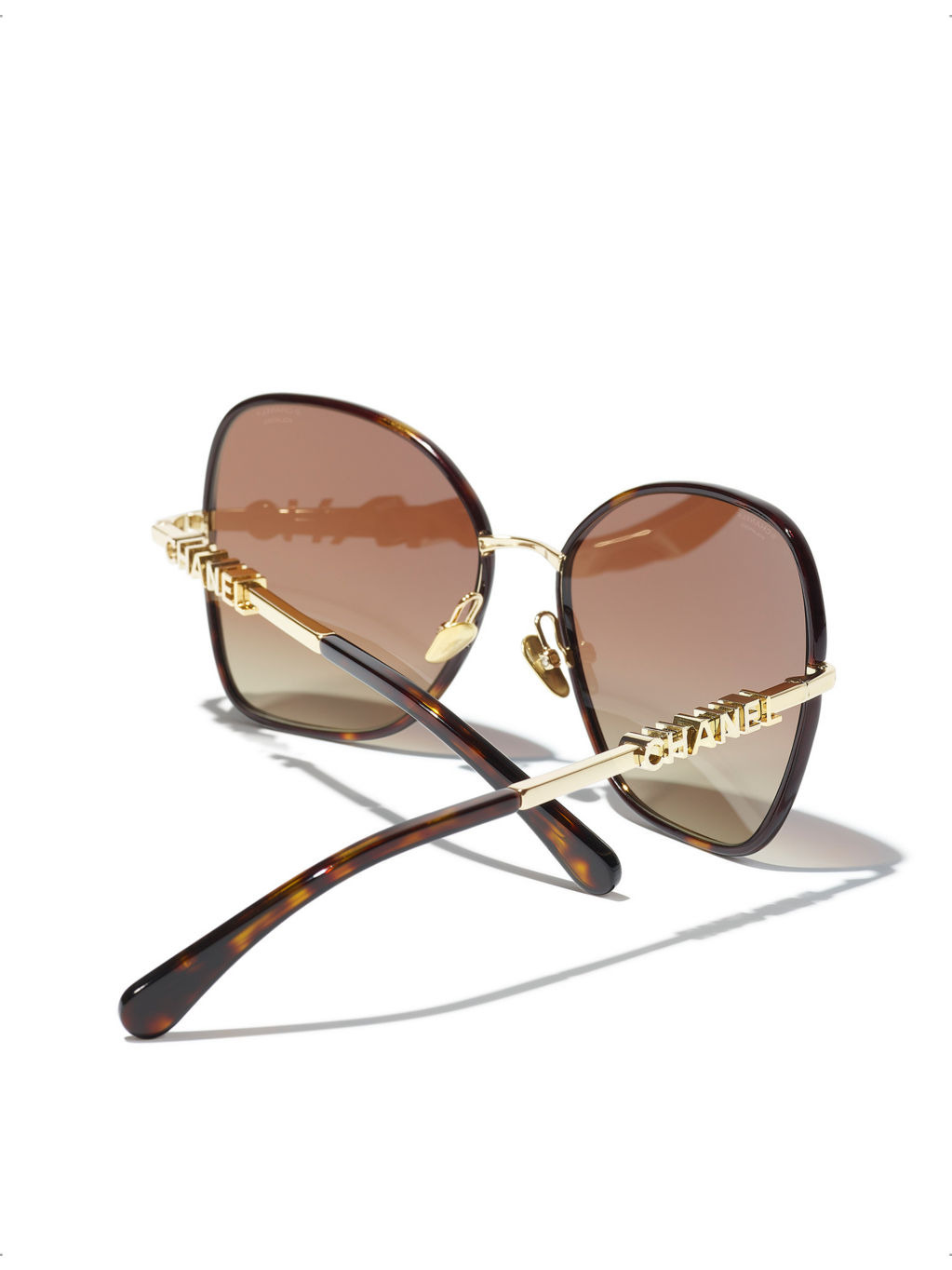 CH4283 butterfly-frame tortoiseshell metal sunglasses - 4