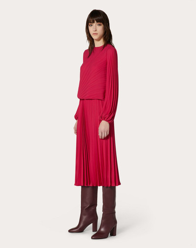 Valentino Georgette Pleated Top outlook