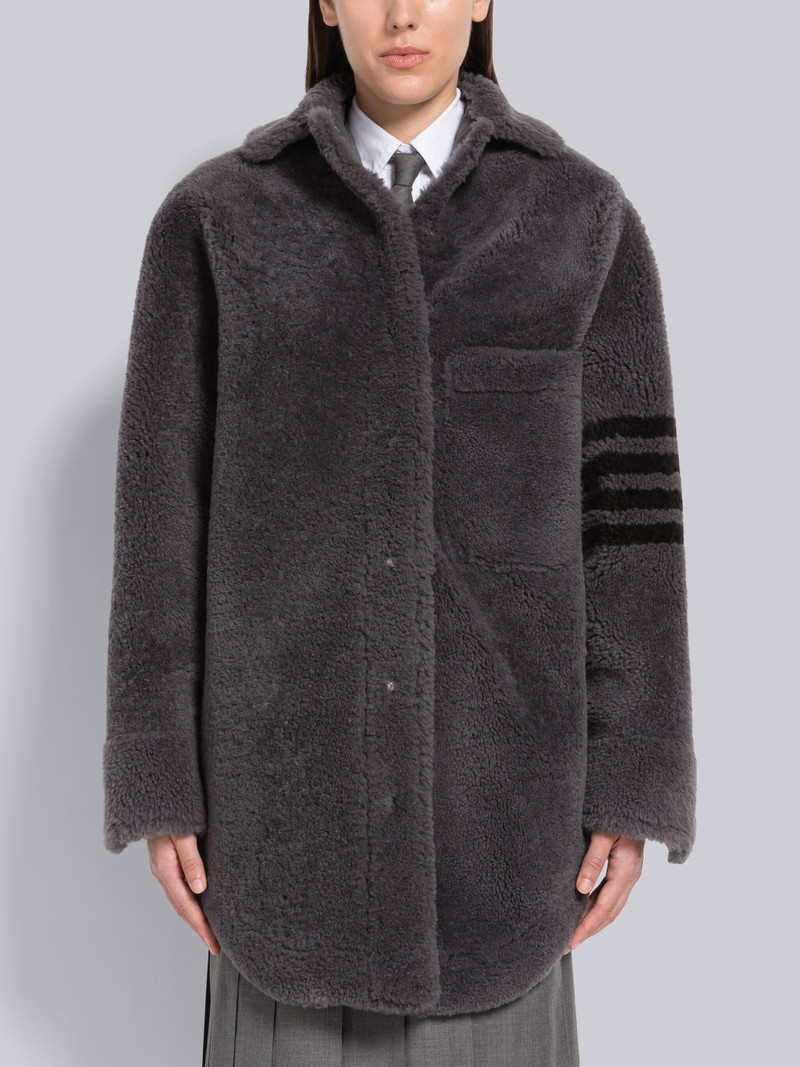 Shearling Supersize 4-Bar Shirtdress 1