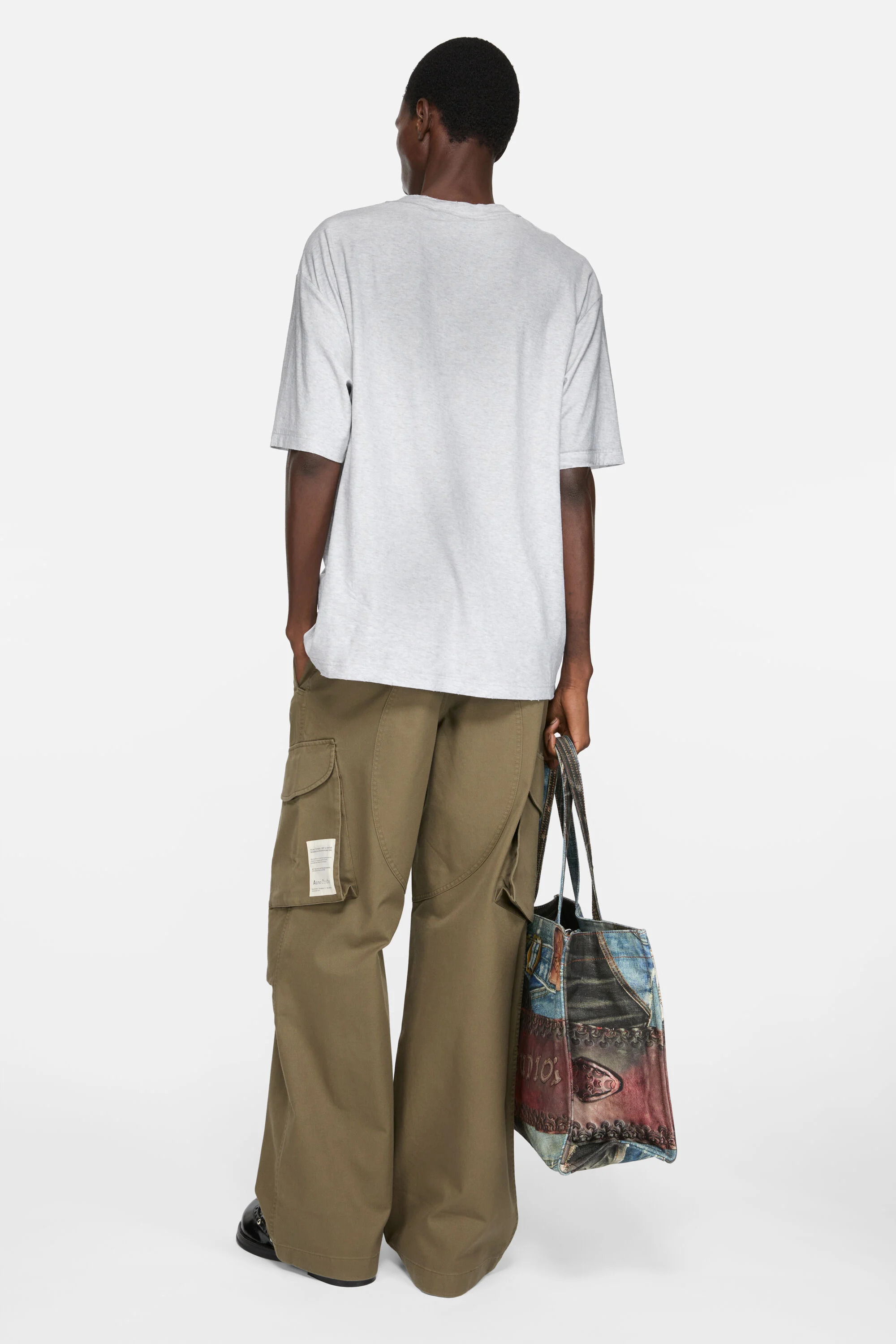 Logo t-shirt - Relaxed unisex fit - Pale Grey Melange - 3