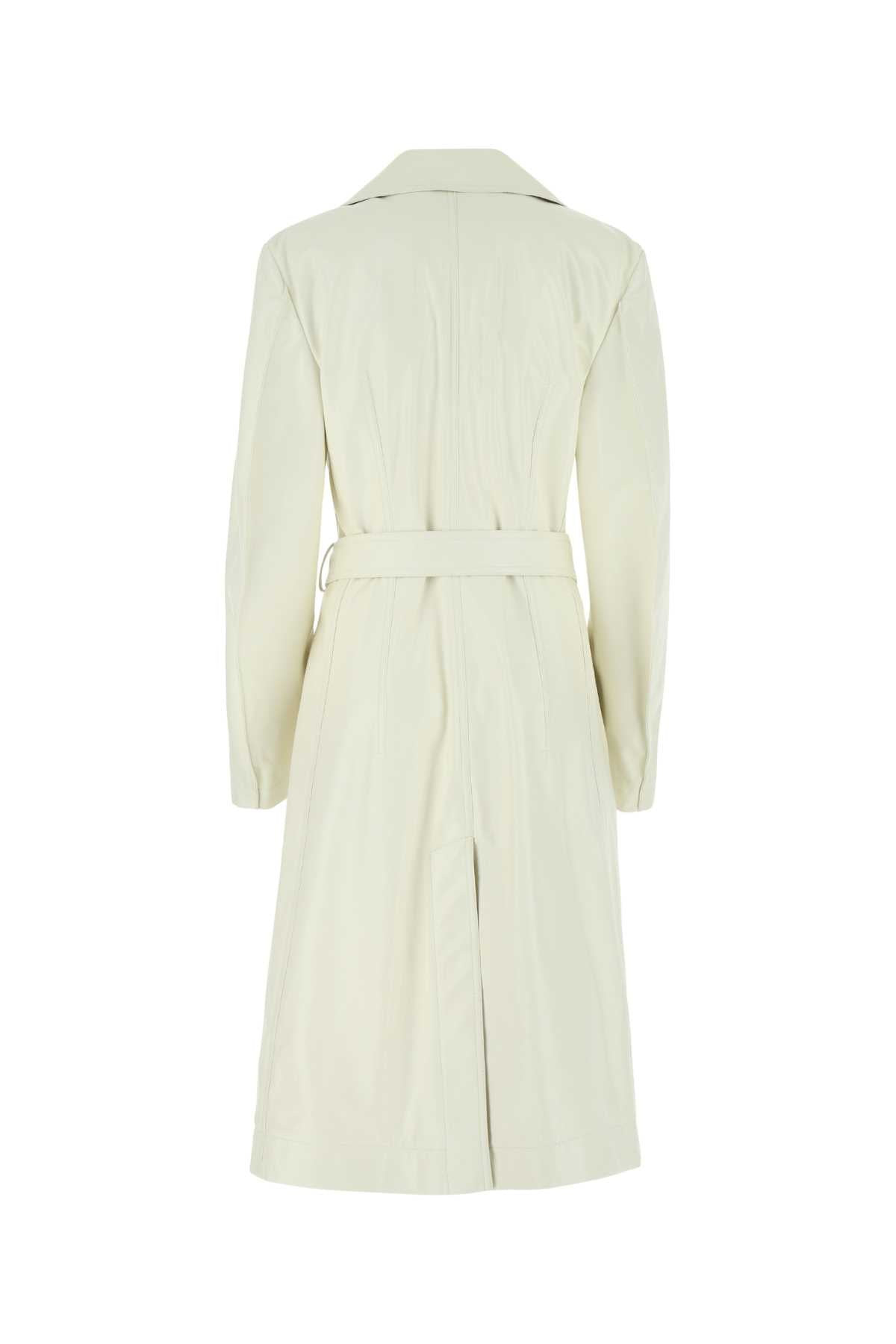 Bottega Veneta Women Ivory Leather Coat - 2