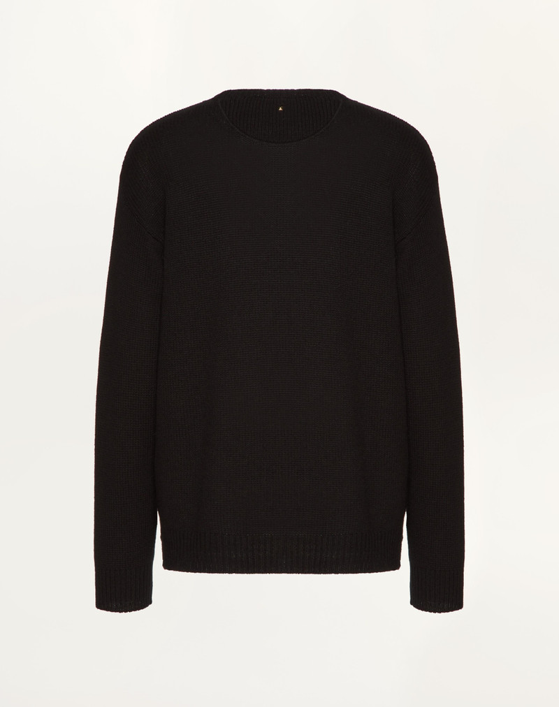 Valentino CASHMERE CREWNECK SWEATER WITH STUD outlook