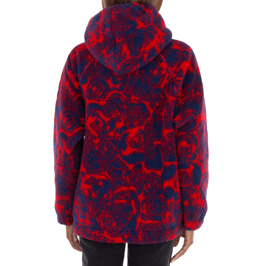 Burberry Floral Pattern Drawstring Hoodie - 5