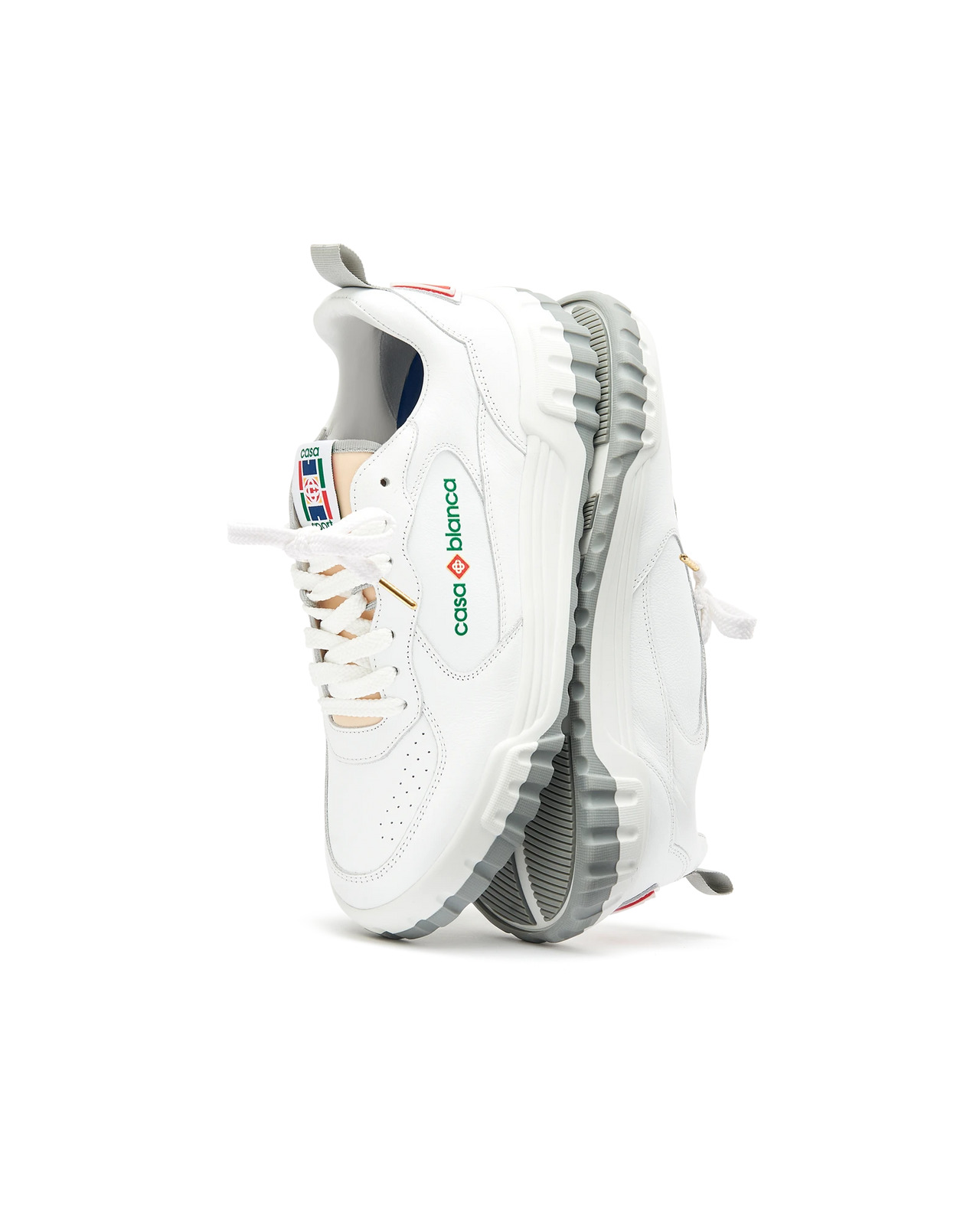 Mens Court White & Grey Sneaker | Casablanca Paris - 3