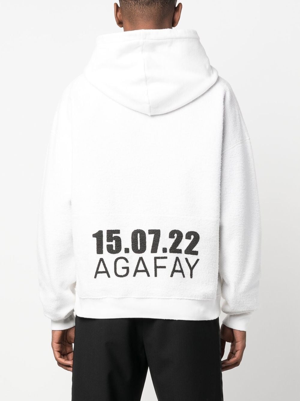 SAINT LAURENT logo-print textured hoodie | farfetch | REVERSIBLE